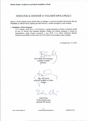 Dodatek k dohodě o volební spolupráci pro komunální volby Znojmo 2014.jpg