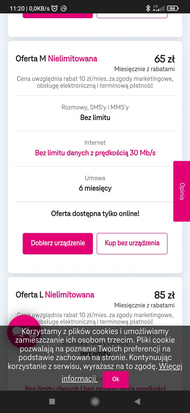 Nabídka T-Mobile v Polsku